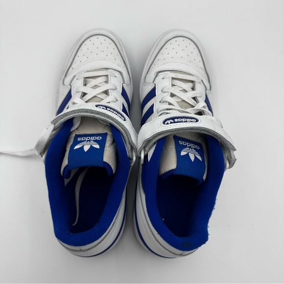 Adidas Forum White and Blue Men's Sneakers 10.5 - Picture 4 of 6
